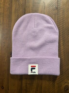 Fila Women’s Lavender Knit Ribbed Beanie